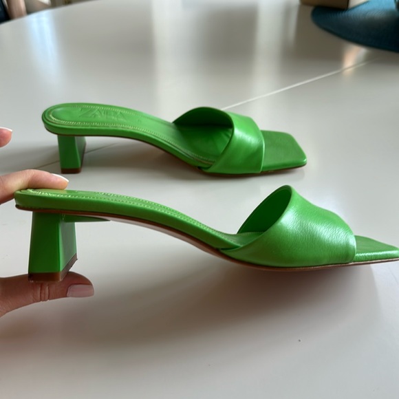Zara Shoes - Zara green leather sandals, size 37 (6,5)